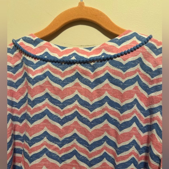 Girl's Vineyard Vines Size Small Red, White & Blue Wale Tail Striped Coverup - Picture 5 of 5